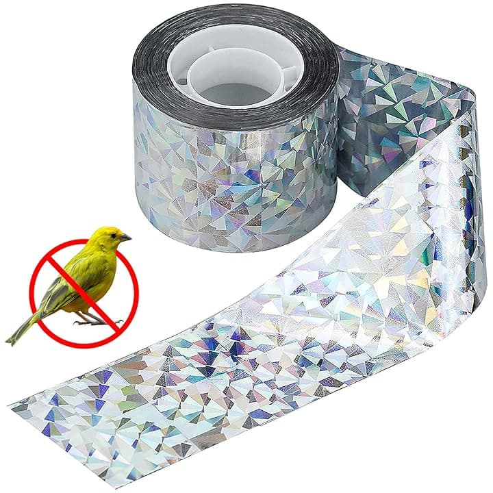 80m x 4,8 Uccello Nastro Repellente - Scaccia Piccioni - Antiuccelli Dissuasore Riflettente Nastri - Effaroucheur Pigeons (1)