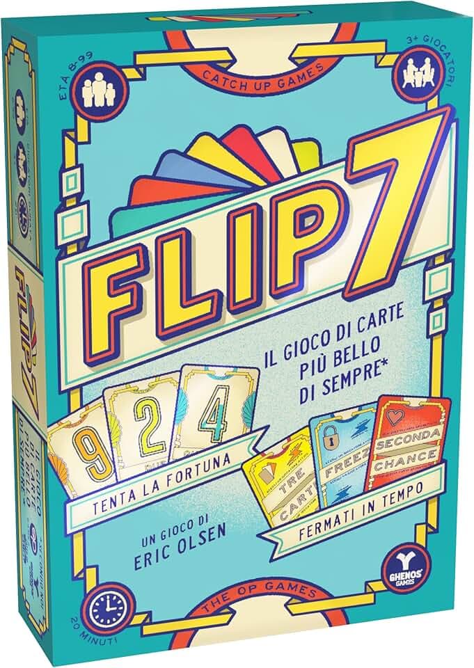 Flip 7 - Gioco di Carte in Italiano per Tutti - Party Game - Gioco Competitivo per 3+ Giocatori