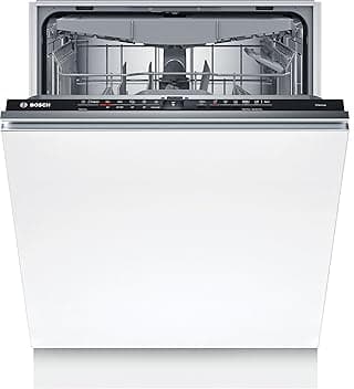Bosch SMV2HVX02E Serie 2, Lavastoviglie Smart da incasso a scomparsa totale, Cestelli personalizzabili, Terzo cestello posate, Indicatore di funzionamento a pavimento, Motore EcoSilence Drive, 60 cm.