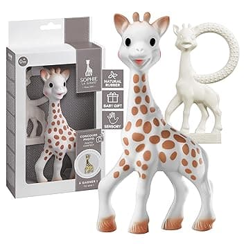 Sophie la Girafe – Confezione Award Giocattolo + Anello Dentizione Avorio Dalla Nascita – Caucciù 100% Naturale|Multi-Texture, Massaggio Delicato Gengive | Giocattolo Prima Infanzia | Regalo Neonato