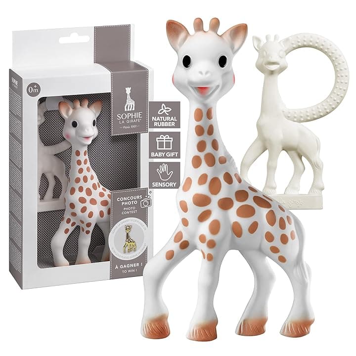Sophie la Girafe – Confezione Award Giocattolo + Anello Dentizione Avorio Dalla Nascita – Caucciù 100% Naturale|Multi-Texture, Massaggio Delicato Gengive | Giocattolo Prima Infanzia | Regalo Neonato
