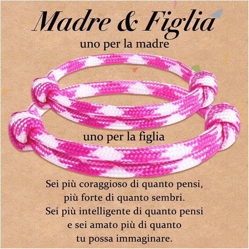 Cheerslife Bracciale Madre e Figlia/Figlio Bracciale Mamma e Figlia/Figlio